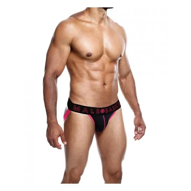 Male Basics Neon Jockstrap Coral - Image 1