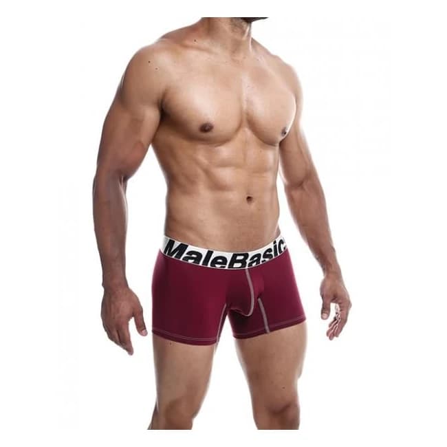 Male Basics Performance Boxer Burgundy - Image 1