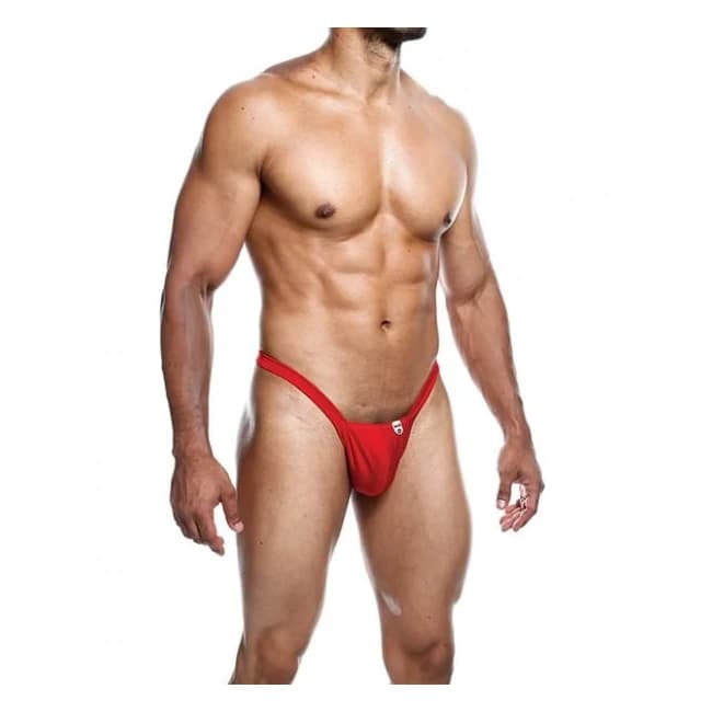 Male Basics Y Buns Thong Red - Image 1