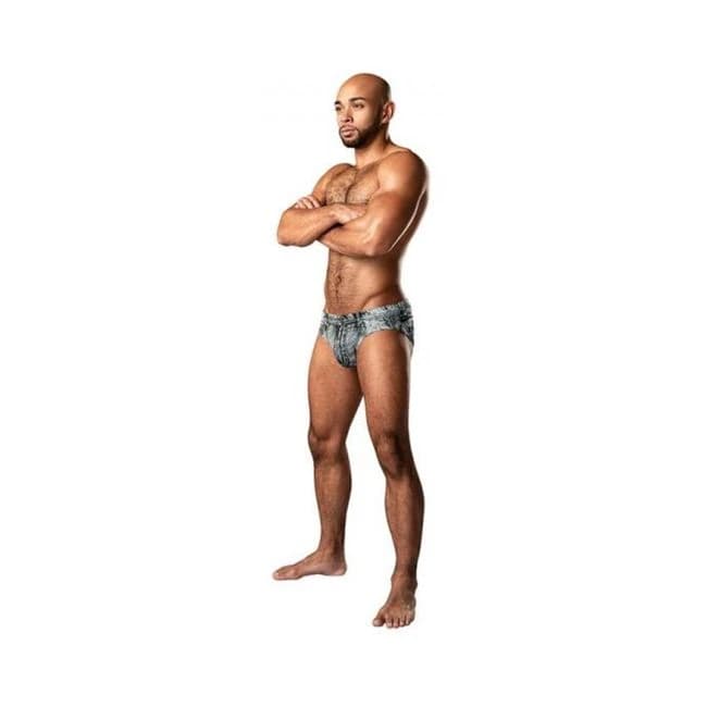 Male Power Dirty Denim Bikini Denim Print - Image 1