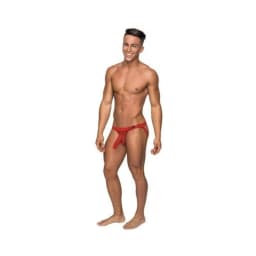 Male Power Hoser Hose Jock Red Sm, image 1