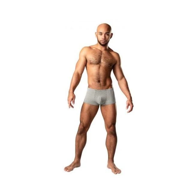 Male Power Labyrinth Mini Short Grey Weave - Image 1