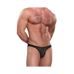 Male Power Lace Wonder Bikini Black Medium, image 2