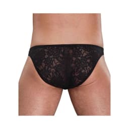 Male Power Lace Wonder Bikini Black Medium, image 3