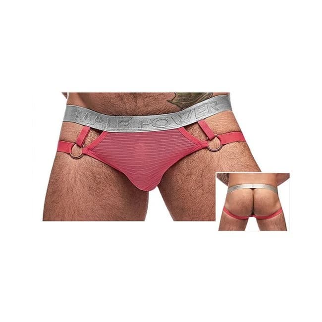Male Power Mesh Rib Jock Ring Salmon L/xl - Image 1