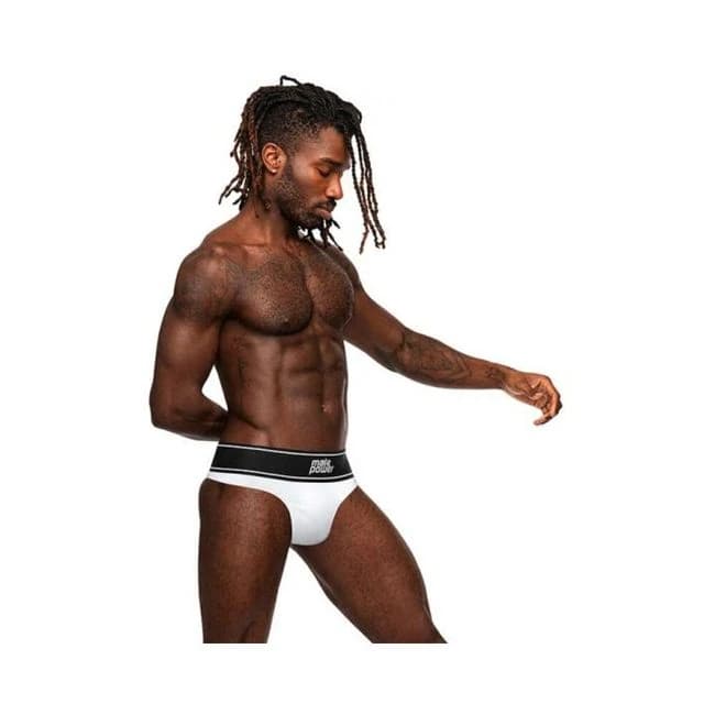 Male Power Modal Rib Bong Thong White L/xl - Image 1