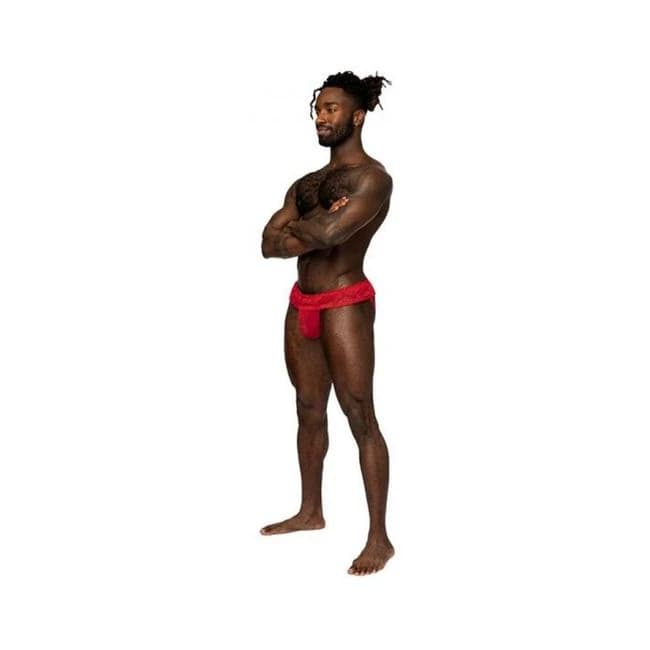 Male Power Sassy Lace Skirt Jock, image 1