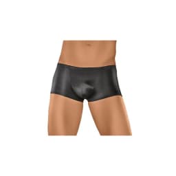 Male Power Satin Lycra Boxer Shorts Black, image 2