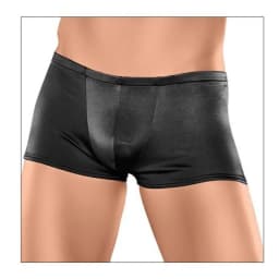 Male Power Satin Lycra Boxer Shorts Black, image 3