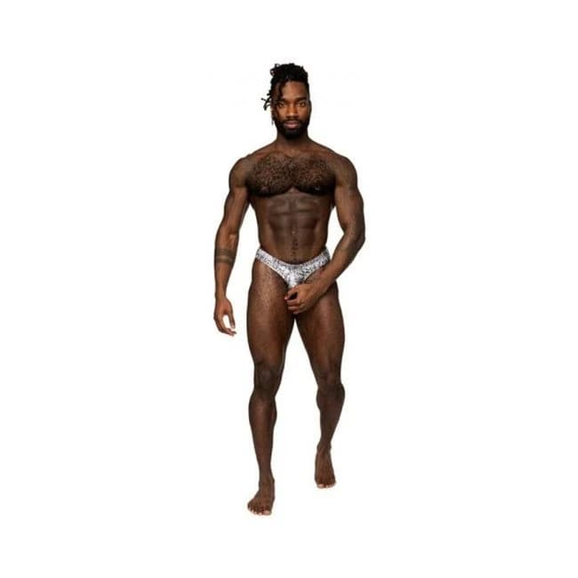 Male Power S'naked Power Sock Silver/black L/xl - Image 1