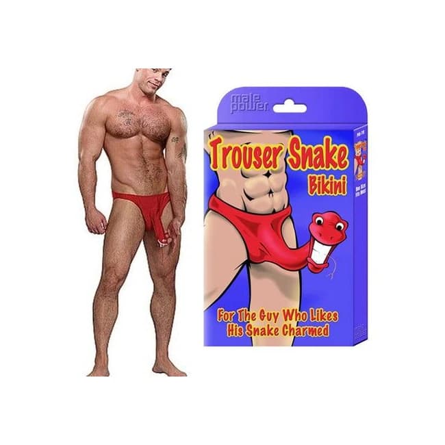 Male Power Trouser Snake Bikini Red - Image 1