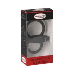 Malesation Squeeze Cock & Ball Ring Black, image 2