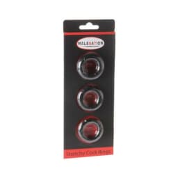Malesation Stretchy Cock Rings 3 Pack, image 2