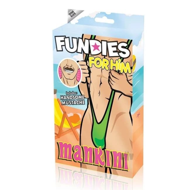 Mankini with Fake Mustache - Image 1