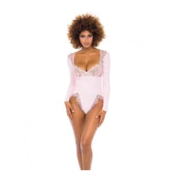 Maria Ribbed Knit & Lace Teddy Crystal, image 1
