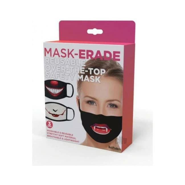 Maskerade Masks - Joker/pennywise/vampire - 3-pack - Image 1
