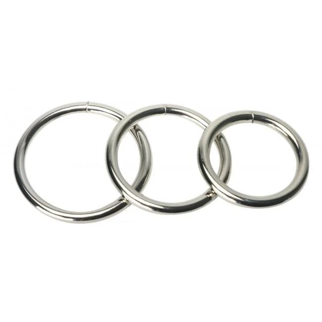 Master Series Trine Steel Cock Ring Set - Image 1