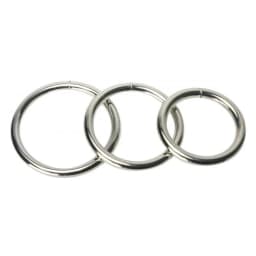 Master Series Trine Steel Cock Ring Set - Image 1
