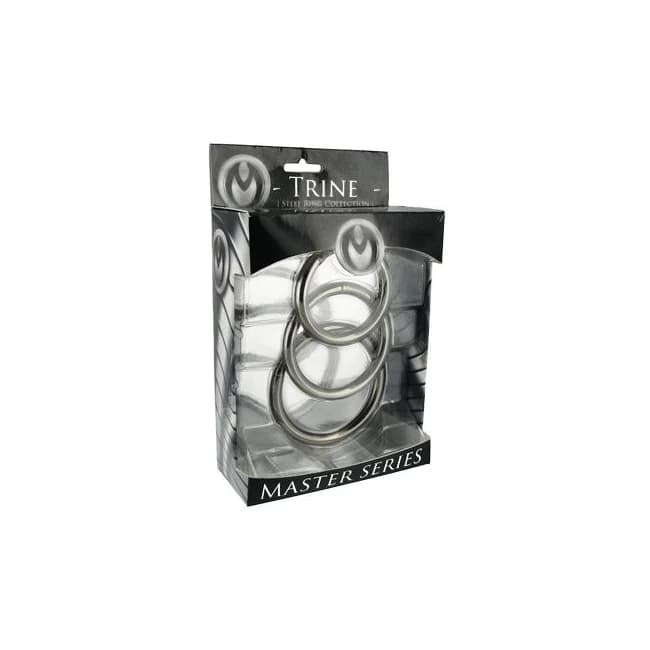Master Series Trine Steel Cock Ring Set - Image 2