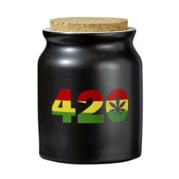 Matte Black 420 Stash Jar, image 2