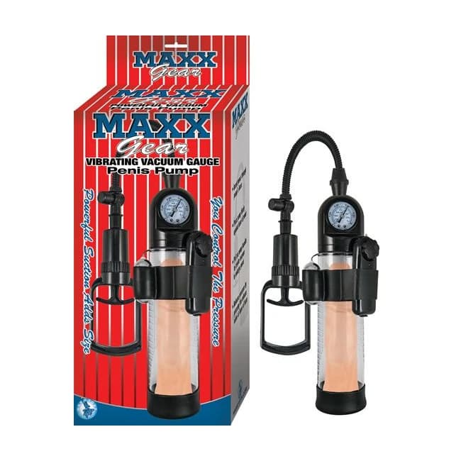 Maxx Gear Vibrating Vacuum Gauge Penis Pump - Image 1