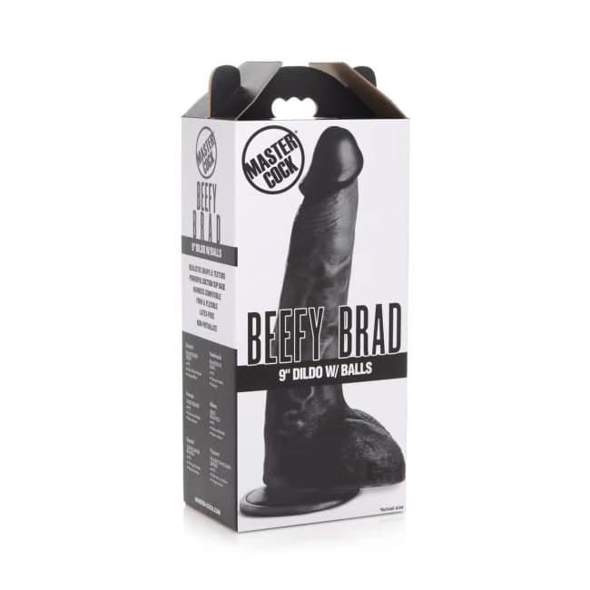 Mc Dildo with Balls 9 Black - Image 1