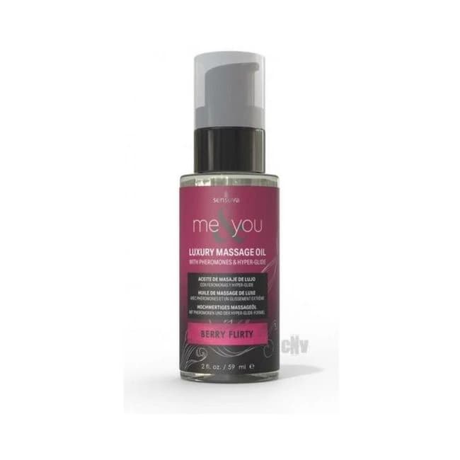 Me & You Massage Oil Berry Flirty 2 Oz - Image 1