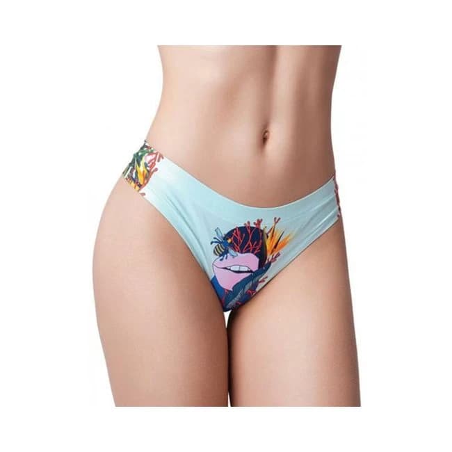 =mememe Botanic Panic Lips Printed Thong - Image 1