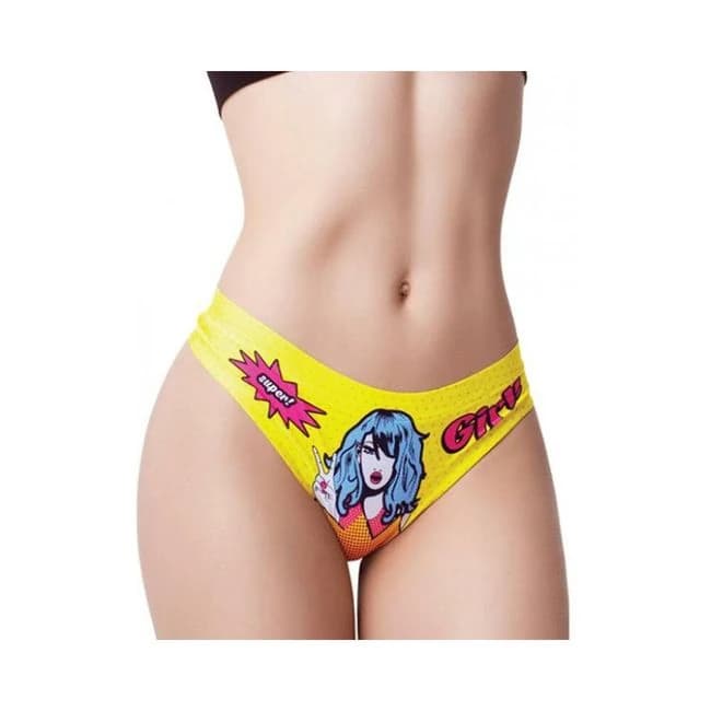 =mememe Comic Fans Printed Thong - Image 1