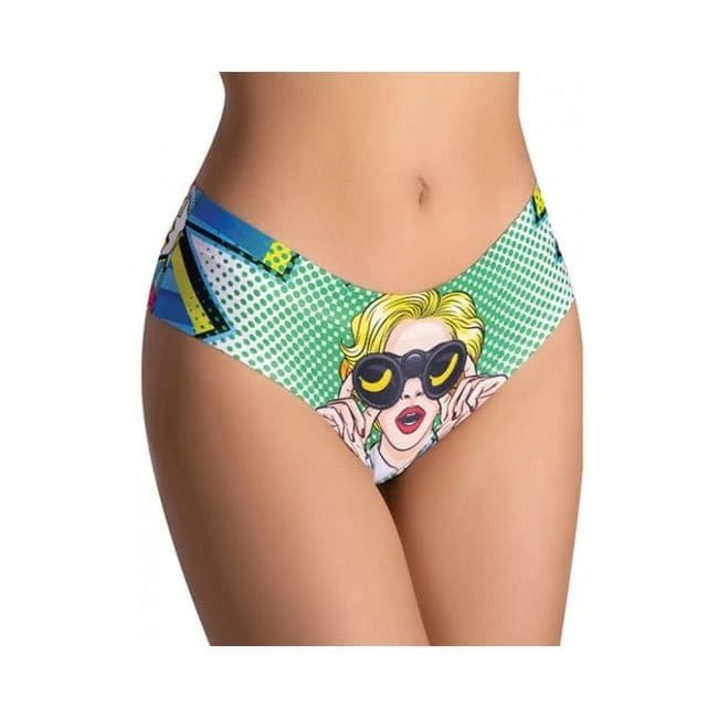 =mememe Comics Curious Girl Printed Slip - Image 1