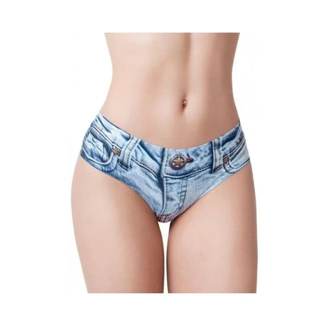 =mememe Denim Booty Jeans Light Printed Slip - Image 1
