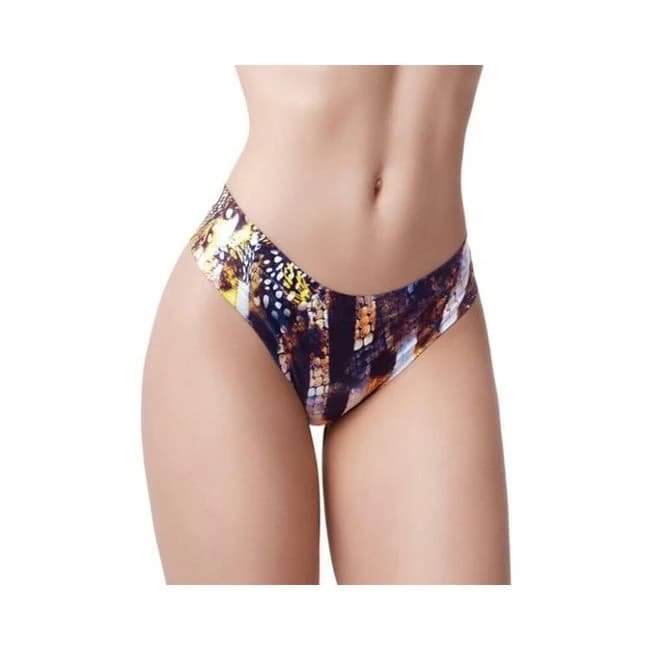=mememe Go Wild Snake Printed Thong - Image 1
