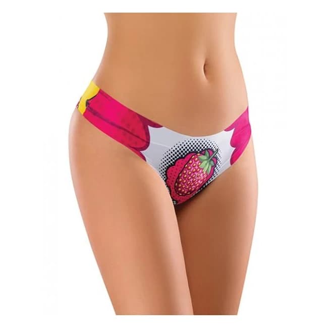 Mememe Intrigue Kissberry Printed Thong - Image 1