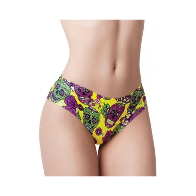 =mememe Skulls Lovers Muertos Printed Slip - Image 1