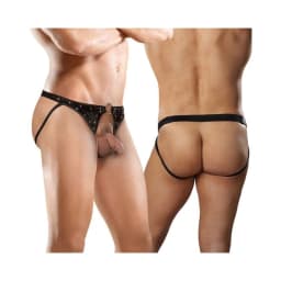 Men's Cyclops Jock Black Fetish Gear L/XL, image 2