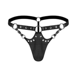 Men's Jouster Thong S/m Black Fetish Gear - Image 1