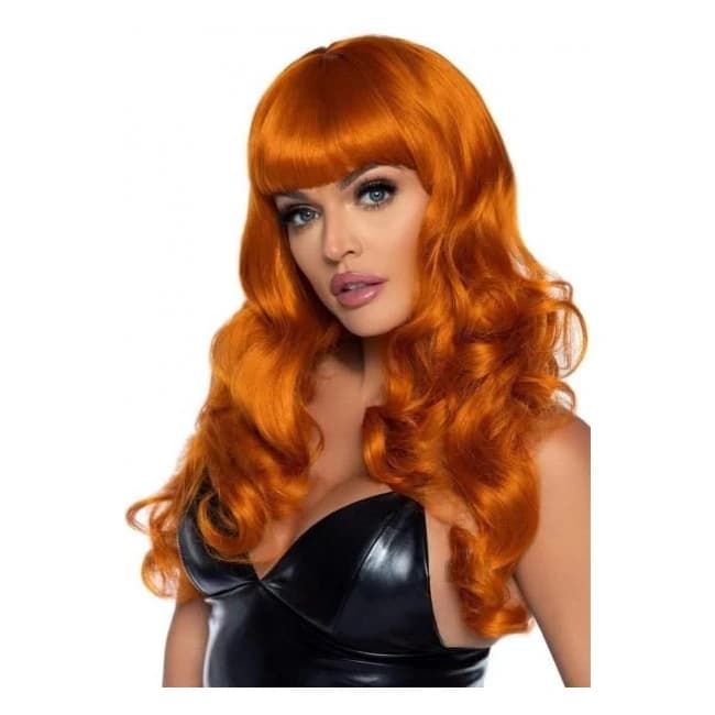 Misfit Long Wavy Bang Wig O/s Ginger - Image 1