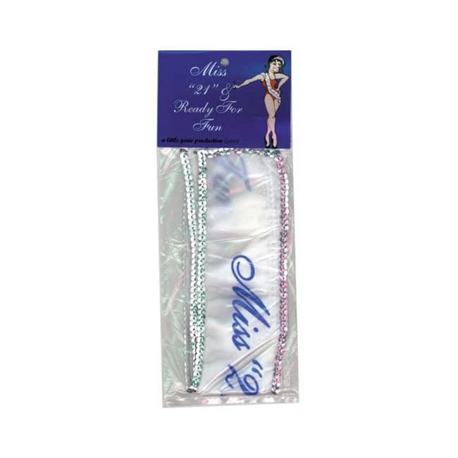 Miss 21 & Ready for Fun Sash - Image 1