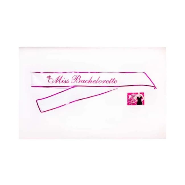 Miss Bachelorette Sash Hot Pink - Image 1
