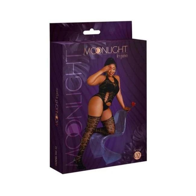 Moonlight Plus Model 02 Bodystock Black - Image 1