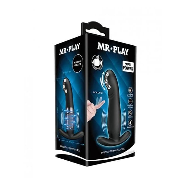 Mr. Play Rolling Bead Prostate Massager - Black - Image 1