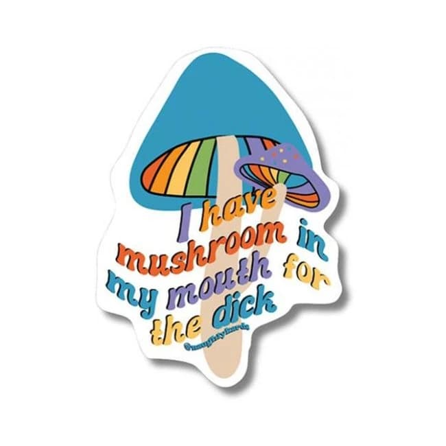 Mushroom D Naughty Sticker - Pack of 3 - Image 1