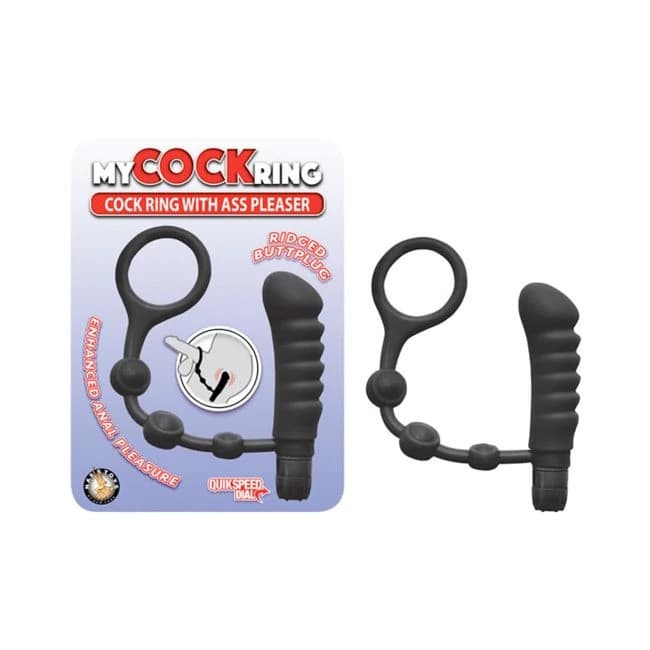 My Cockring with Ass Pleaser Black - Image 1