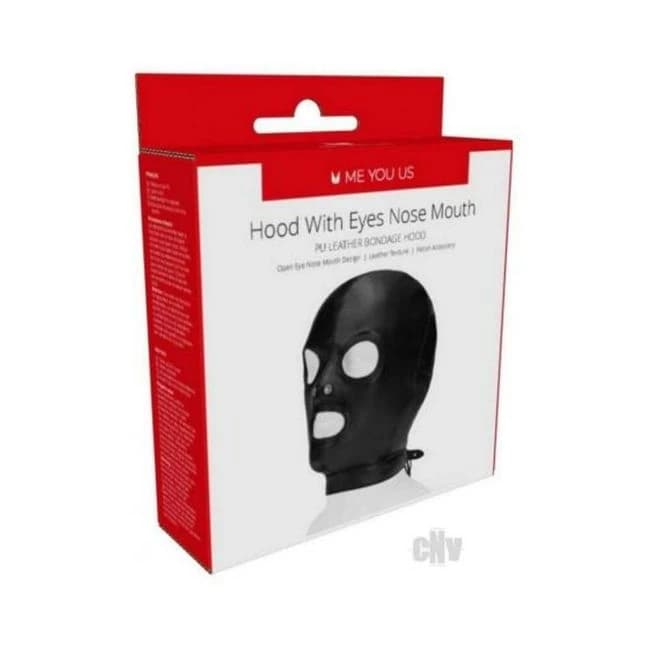 Myu Hood with Eyes Nose Mouth Black - Image 1