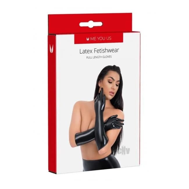 Myu Latex Full Length Glove Lg Black - Image 1