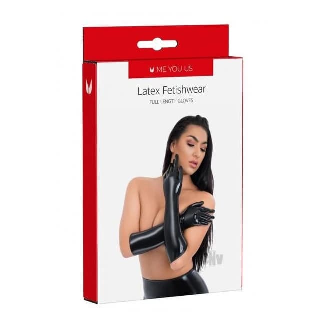 Myu Latex Full Length Glove Md Black - Image 1