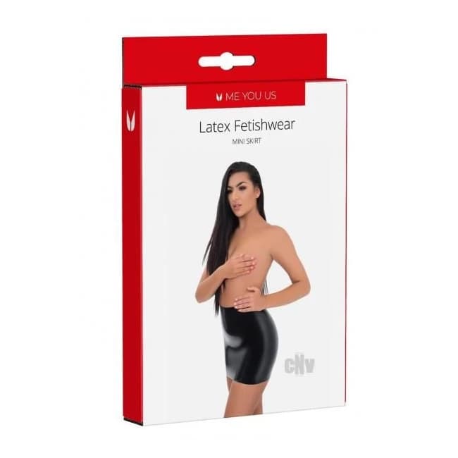 Myu Latex Mini Skirt Lg Black - Image 1