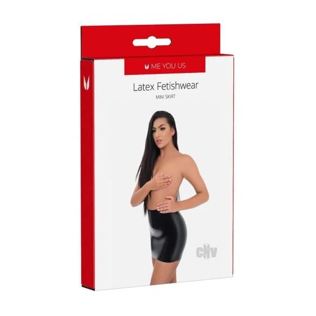 Myu Latex Mini Skirt Md Black - Image 1