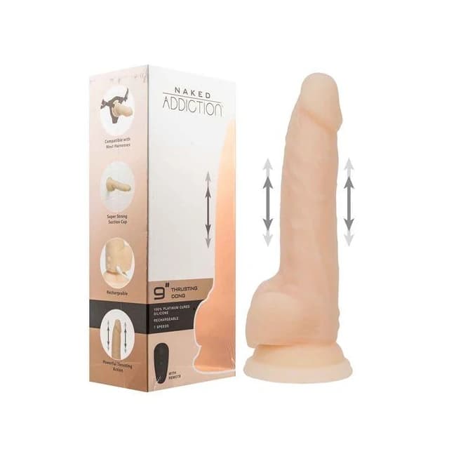 Naked Addiction 9in Thrusting Dong - Image 5
