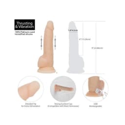 Naked Addiction 9in Thrusting Dong, image 7